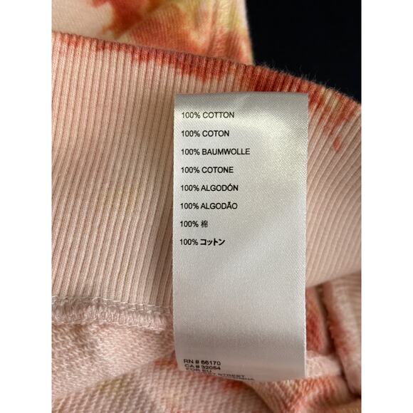 Pilcro And the Letterpress Anthropologie Cotton Tie Dye Swtshirt XS Peach Rust - Picture 8 of 8